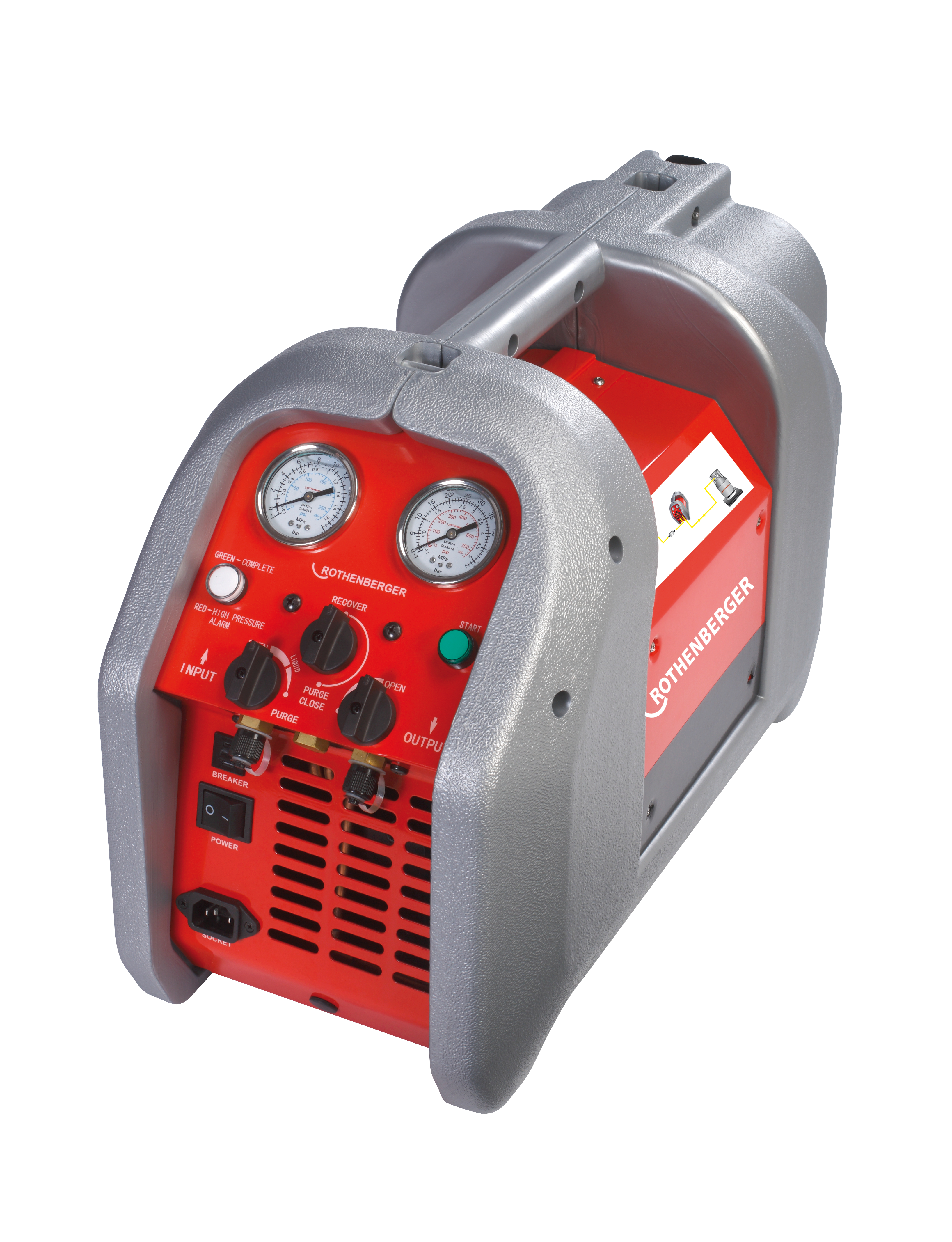 Uređaj za izvlačenje freona ROREC PRO 230V, 730W, 38,5bar
Rothenberger
